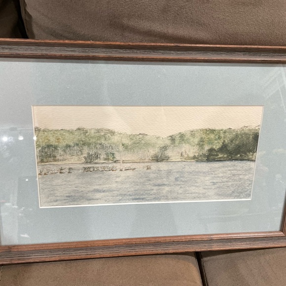Watercolor naturmort- still life art original 17x11” professionally framed